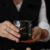 Thumbnail for Japanese-Kintsugi-Tea-Cups-Set-Black-Color-Demo-V2