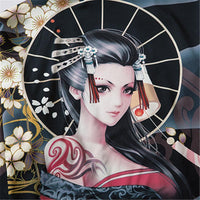 Thumbnail for Kimono-Cardigan-With-Female-Anime-Character-Painting