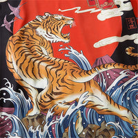 Thumbnail for Kimono-Cardigan-With-Japanese-Tiger-Painting-Details
