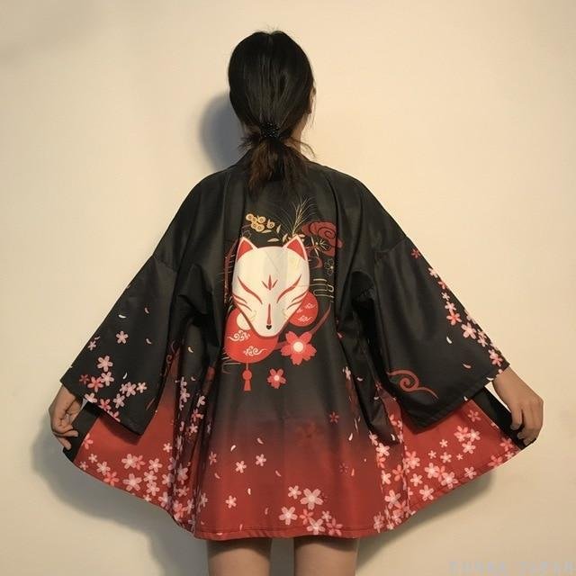 Japanese Kimono Cardigan Kitsune V2