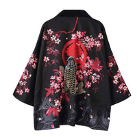 Thumbnail for Japanese-Koi-Fish-Kimono-Cardigan-Back-View