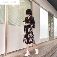 Thumbnail for Kimono-Cardigan-Flying-Swan-Front-View