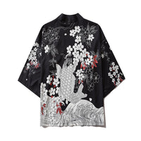 Thumbnail for Kimono-Cardigan-Koi-Back-View