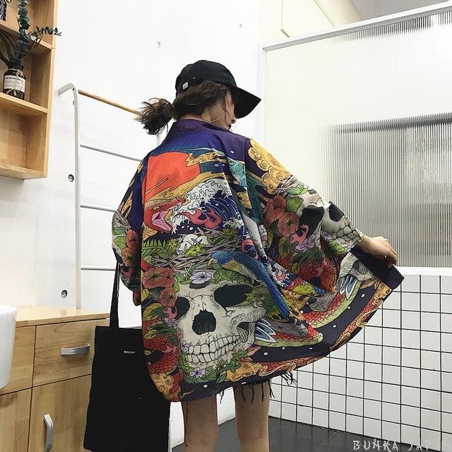 Kimono-Cardigan-Skull-Back-View