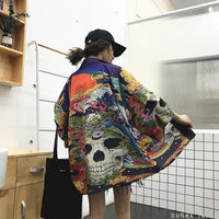 Thumbnail for Kimono-Cardigan-Skull-Back-View