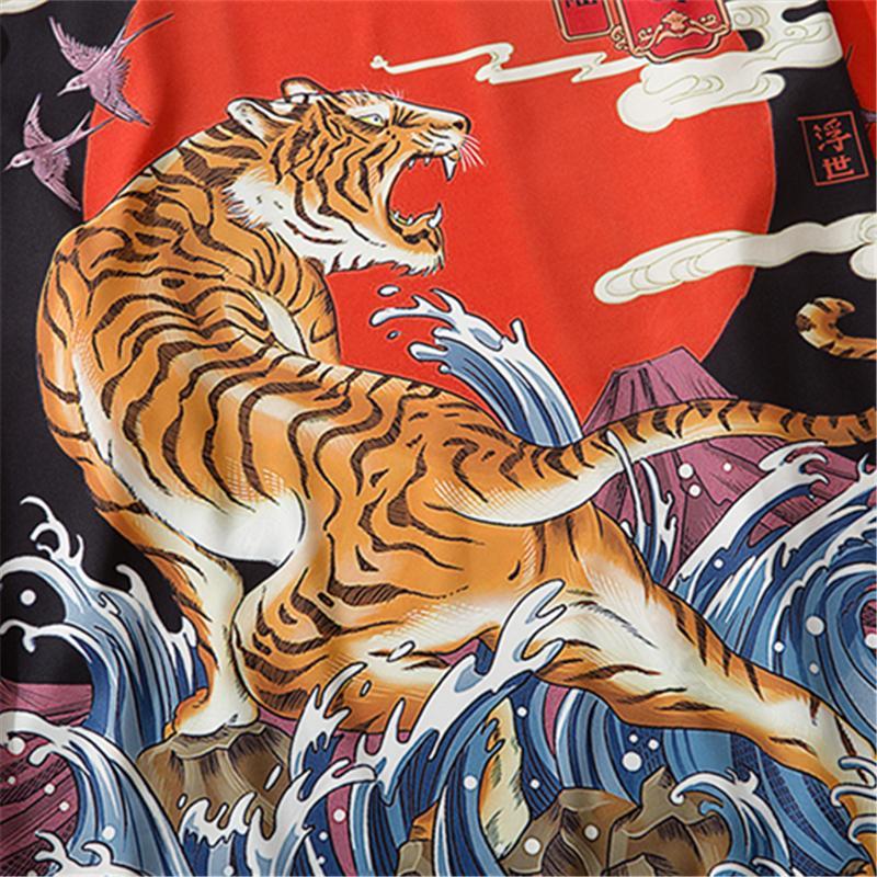 Kimono-Cardigan-With-Japanese-Tiger-Painting-Details