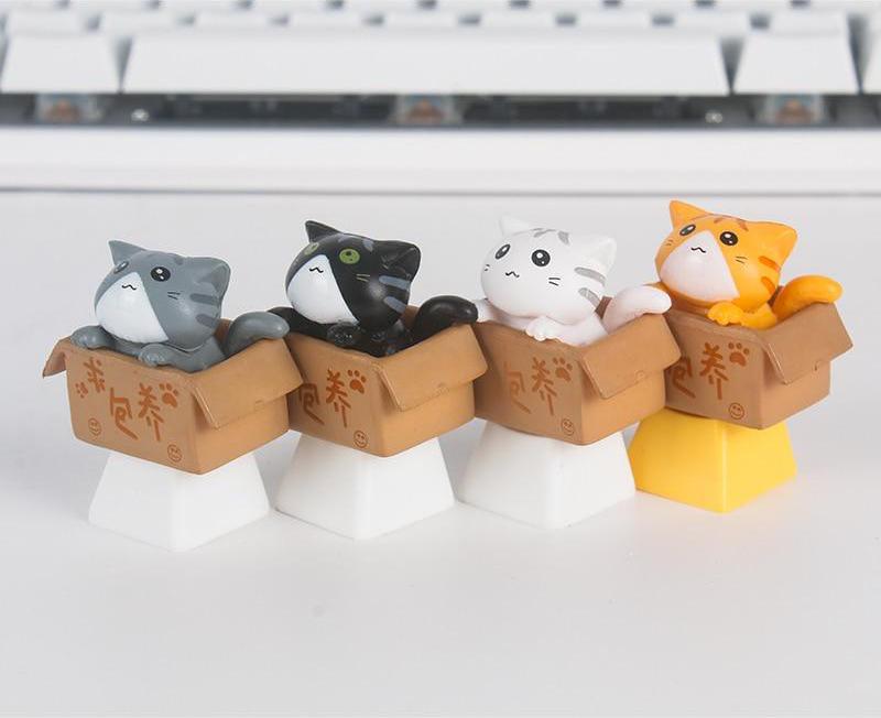 Resin Keycaps Anime Cat Key Caps For Custom Mechanical Keyboard