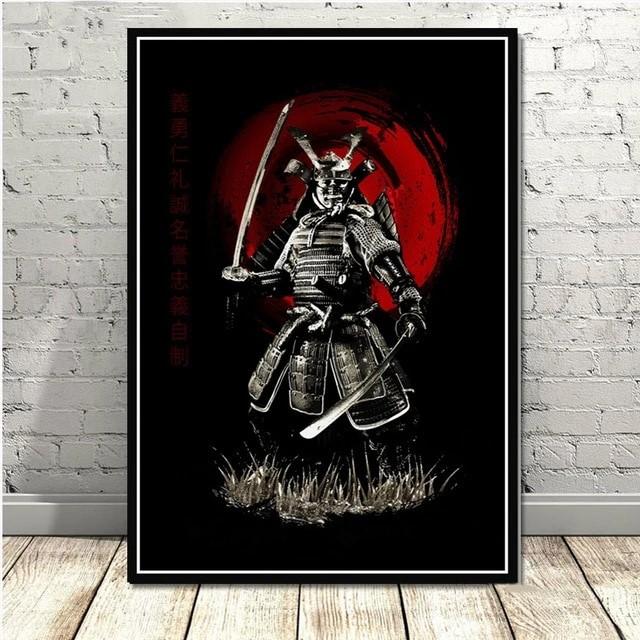 The-Dual-Swords-Samurai-Canvas-Art