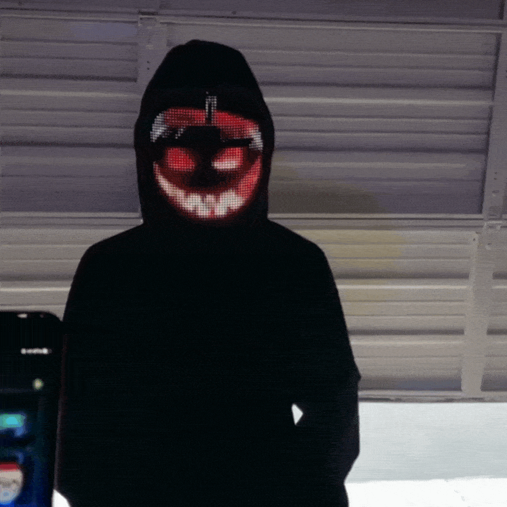 LED Face Mask - Japanese Halloween LED Mask